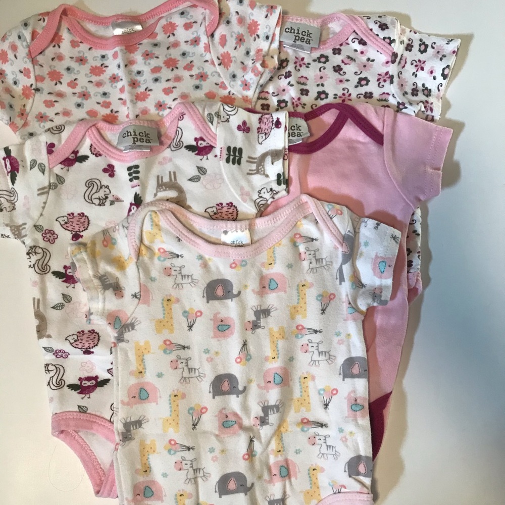 Set of 5 Chick Pea Onesies